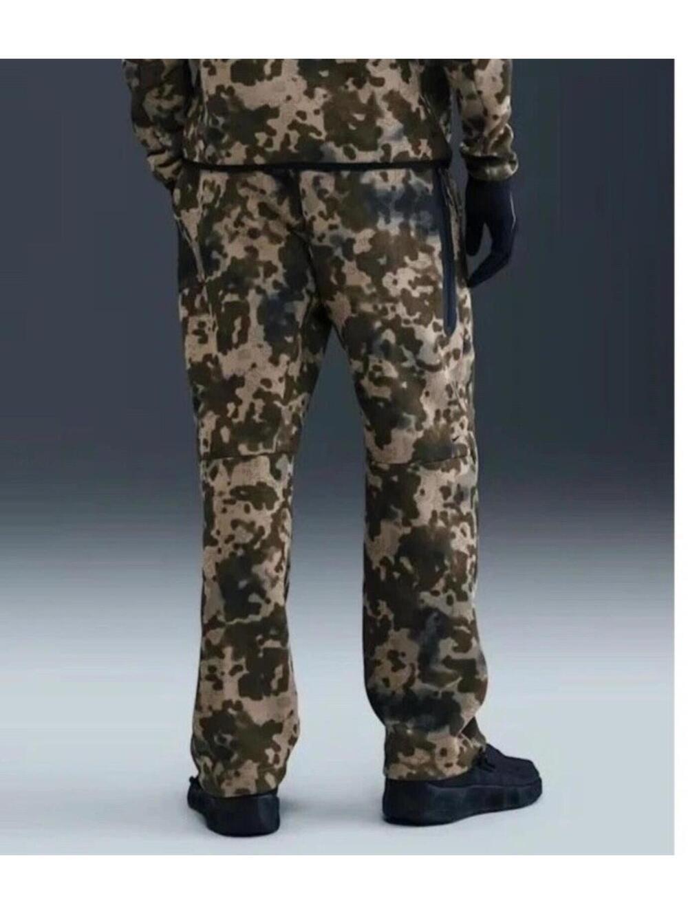 $280 Nike Sportswear Club Fleece Cargo Pants &Hoodie Men’s S Green Camo II1324 - Picture 7 of 16